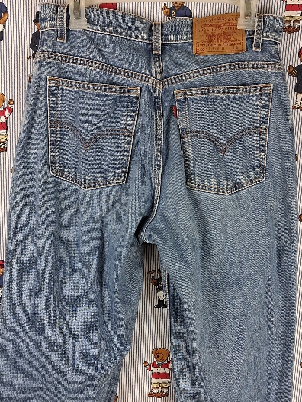 Women's Y2K Levi's 550 Relax Fit Tapered Baggy Leg Med Wash Size 12 Casual Jeans